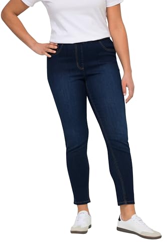 Angel of Style Damen große Größen Übergrößen Plus Size Jeggings Jule, Slim Fit, Washeffekte, Elastikbund Blue Stone 27 831941902-27 von Angel of Style