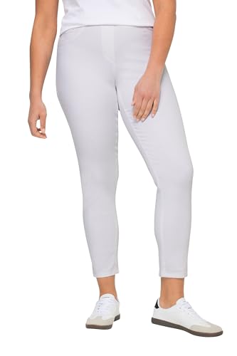 Angel of Style Damen große Größen Übergrößen Plus Size Jeggings Jule, Slim Fit, Washeffekte, Elastikbund schneeweiß 26 831941200-26 von Angel of Style