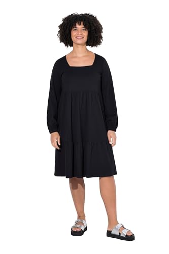 Angel of Style Damen große Größen Übergrößen Plus Size Jerseykleid, A-Linie, Saum-Volant schwarz 44 841768100-44 von Angel of Style