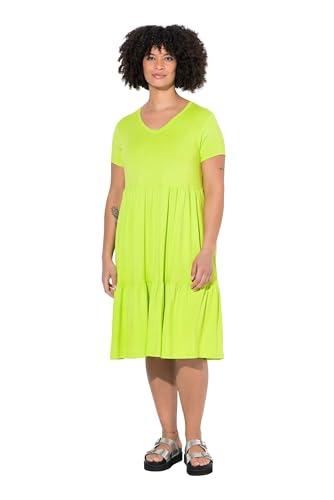 Angel of Style Damen große Größen Übergrößen Plus Size Jerseykleid, V-Ausschnitt, Volants limettengrün 42 842051409-42 von Angel of Style