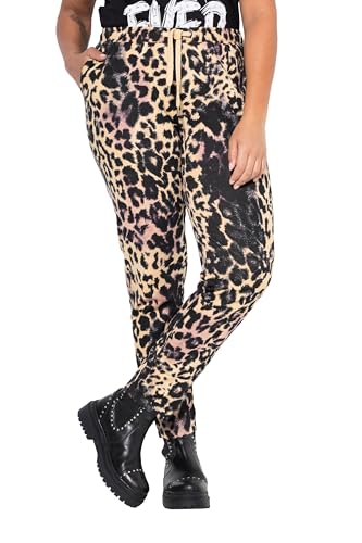 Angel of Style Damen große Größen Übergrößen Plus Size Joggpants, Straight Fit, Leo, Elastikbund weizen 52 839361300-52 von Angel of Style