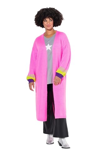 Angel of Style Damen große Größen Übergrößen Plus Size Long-Strickjacke, Rücken Peace-Motiv, offene Form neon Berry 46+ 836324586-46+ von Angel of Style