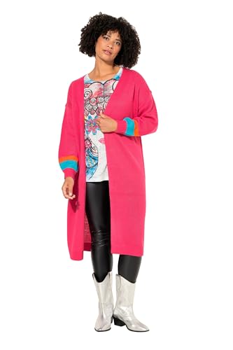 Angel of Style Damen große Größen Übergrößen Plus Size Long-Strickjacke, offene Form, Rücken-Smiley hibiskuspink 50+ 834315510-50+ von Angel of Style