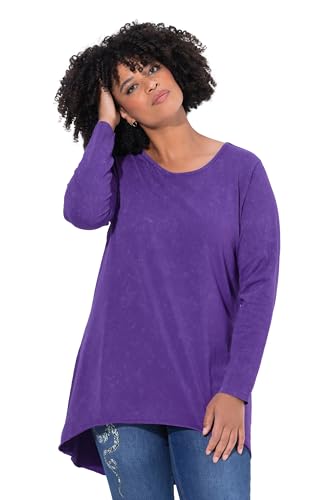 Angel of Style Damen große Größen Übergrößen Plus Size Longshirt, A-Linie, Cold Dyed Jersey - vorgewaschen violett 46 843861832-46 von Angel of Style