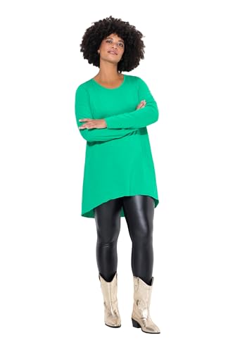 Angel of Style Damen große Größen Übergrößen Plus Size Longshirt, Bequeme Passform, Rundhals, Langarm maigrün 52 832033455-52 von Angel of Style