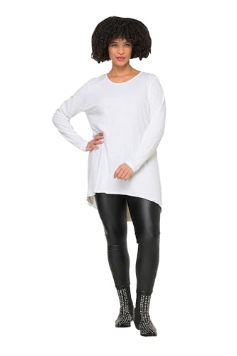 Angel of Style Damen große Größen Übergrößen Plus Size Longshirt, Bequeme Passform, Rundhals, Langarm schneeweiß 48 832033200-48 von Angel of Style