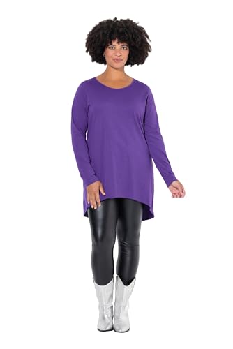 Angel of Style Damen große Größen Übergrößen Plus Size Longshirt, Bequeme Passform, Rundhals, Langarm violett 52 832033832-52 von Angel of Style