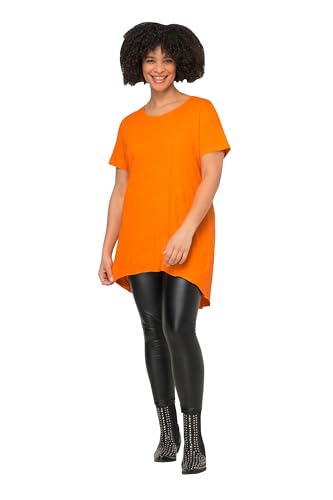 Angel of Style Damen große Größen Übergrößen Plus Size Longshirt, Rundhals, Halbarm, gerundeter Saum neon orange 48 832019643-48 von Angel of Style