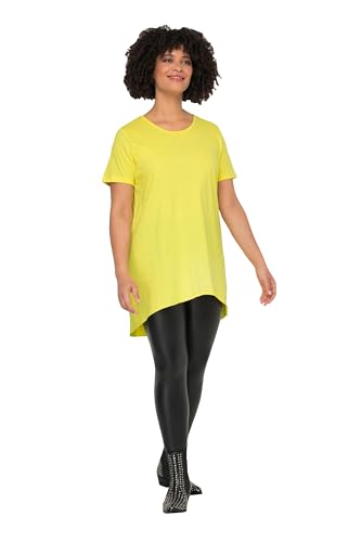 Angel of Style Damen große Größen Übergrößen Plus Size Longshirt, Rundhals, Halbarm, gerundeter Saum zitronengelb 44 832019605-44 von Angel of Style