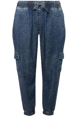 Angel of Style Damen große Größen Übergrößen Plus Size Lyocell-Joggpants, Cargotaschen, Elastikbund Light Blue 48 830348901-48 von Angel of Style