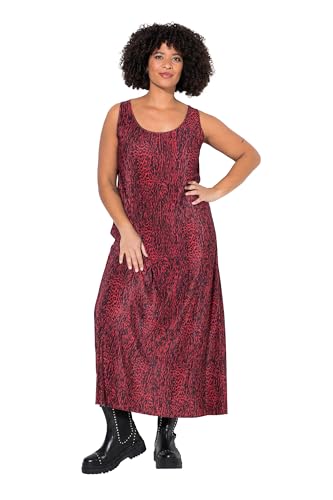 Angel of Style Damen große Größen Übergrößen Plus Size Plisseekleid, ärmellos, A-Linie, Animaldruck neon rot 50 839130520-50 von Angel of Style