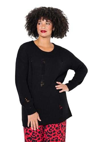Angel of Style Damen große Größen Übergrößen Plus Size Pullover, Loose Fit, Destroyed-Look schwarz 54+ 839201100-54+ von Angel of Style