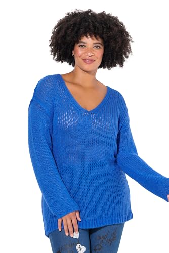 Angel of Style Damen große Größen Übergrößen Plus Size Pullover, Oversized, Ballonärmel, V-Ausschnitt. blau 48 830216769-48 von Angel of Style
