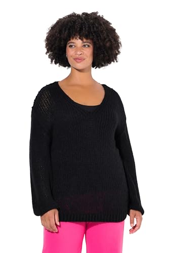 Angel of Style Damen große Größen Übergrößen Plus Size Pullover, Oversized, Ballonärmel, V-Ausschnitt. schwarz 48 830216100-48 von Angel of Style