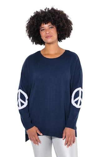 Angel of Style Damen große Größen Übergrößen Plus Size Pullover, Peace-Zeichen, Langarm dunkelblau 50+ 835678750-50+ von Angel of Style