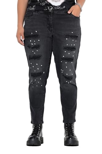 Angel of Style Damen große Größen Übergrößen Plus Size Pushup-Jeans Pina, blickdichte Destroy-Effekte, 5-Pocket Black 50 843192100-50 von Angel of Style