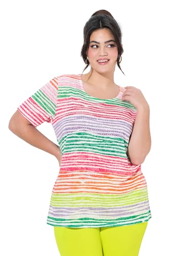 Angel of Style Damen große Größen Übergrößen Plus Size Ringelshirt, Komfort Fit, Halbarm Multicolor 54 840216900-54 von Angel of Style