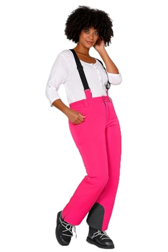 Angel of Style Damen große Größen Übergrößen Plus Size Skihose, 3X-Funktion, Hosenträger, Schneefang hibiskuspink 58 201768510-58 von Angel of Style