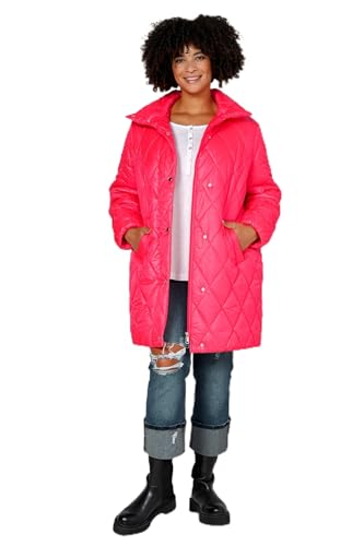 Angel of Style Damen große Größen Übergrößen Plus Size Steppjacke, Oversized, Rhombenstepp, 2-Wege-Zipper, Langarm hibiskuspink 46 201437510-46 von Angel of Style