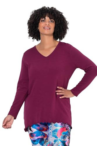 Angel of Style Damen große Größen Übergrößen Plus Size Strickshirt, A-Linie, Langarm Purpur 46 844745541-46 von Angel of Style