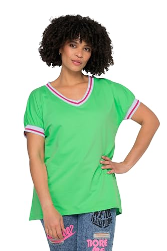 Angel of Style Damen große Größen Übergrößen Plus Size Sweater, Oversized, V-Ausschnitt, Streifenbündchen Kiwi 50 831360436-50 Angel of Style Damen große Größen Übergrößen Plus Size Sweater, Oversized, V-Ausschnitt, Streifenbündchen Kiwi 50 831360436-50 von Angel of Style