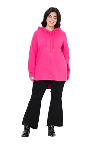 Angel of Style Damen große Größen Übergrößen Plus Size Sweatjacke, A-Linie, Kapuze, gerundeter Saum hibiskuspink 46 841122510-46 von Angel of Style