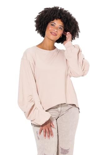 Angel of Style Damen große Größen Übergrößen Plus Size Sweatshirt, A-Linie, Geraffter Raglan-Langarm Altrose 54 835670300-54 von Angel of Style