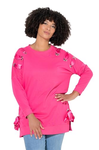 Angel of Style Damen große Größen Übergrößen Plus Size Sweatshirt, Bequeme Passform, Zierschnürung hibiskuspink 48 844480510-48 von Angel of Style