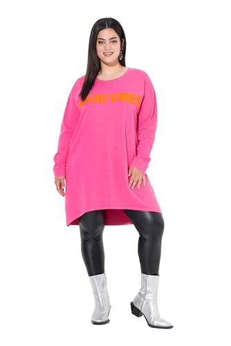 Angel of Style Damen große Größen Übergrößen Plus Size Sweatshirt, Loose Fit, Schriftzug, Acid Wash hibiskuspink 48 843642510-48 von Angel of Style