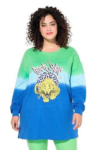 Angel of Style Damen große Größen Übergrößen Plus Size Sweatshirt, Oversized, Farbverlauf, Tiger-Motiv Kiwi 54 837604436-54 von Angel of Style