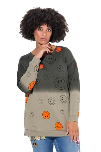 Angel of Style Damen große Größen Übergrößen Plus Size Sweatshirt, Oversized, Farbverlauf Smiley, Langarm Dunkles anthrazit 48 830178113-48 Angel of Style Damen große Größen Übergrößen Plus Size Sweatshirt, Oversized, Farbverlauf Smiley, Langarm Dunkles anthrazit 48 830178113-48 von Angel of Style