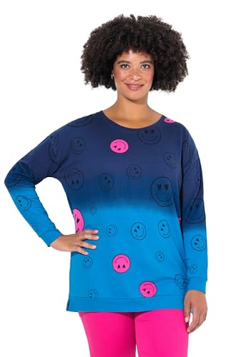 Angel of Style Damen große Größen Übergrößen Plus Size Sweatshirt, Oversized, Farbverlauf Smiley, Langarm dunkelblau 48 830178750-48 von Angel of Style