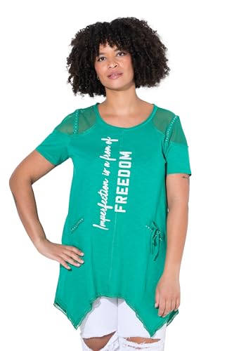 Angel of Style Damen große Größen Übergrößen Plus Size T-Shirt, A-Linie, Schmucknaht, Schulter-Netz Farn 58 841946458-58 von Angel of Style