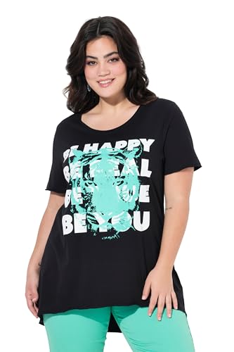Angel of Style Damen große Größen Übergrößen Plus Size T-Shirt, A-Linie, Schriftzug und Tiger schwarz 52 840176100-52 von Angel of Style