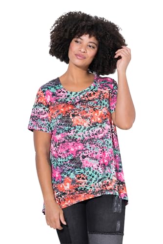 Angel of Style Damen große Größen Übergrößen Plus Size T-Shirt, A-Linie, Verziertes Schlangen-Muster hibiskuspink 50 840052510-50 von Angel of Style
