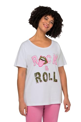 Angel of Style Damen große Größen Übergrößen Plus Size T-Shirt, Oversized, Rock & Roll, Rundhals, Halbarm schneeweiß 46 830001200-46 von Angel of Style