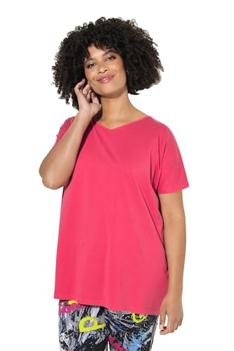 Angel of Style Damen große Größen Übergrößen Plus Size T-Shirt, Oversized, Rücken-Zierbändern, V-Ausschnitt, Halbarm azaleenrot 48 831373522-48 von Angel of Style