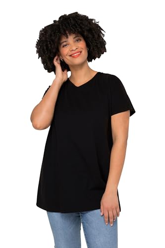 Angel of Style Damen große Größen Übergrößen Plus Size T-Shirt, Oversized, Rücken-Zierbändern, V-Ausschnitt, Halbarm schwarz 50 831373130-50 von Angel of Style