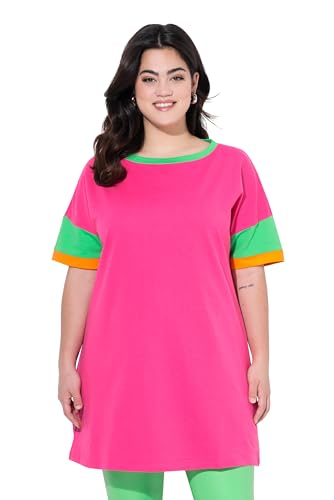Angel of Style Damen große Größen Übergrößen Plus Size T-Shirt, Oversized, farbig überschnittene Schultern hibiskuspink 48 841988510-48 von Angel of Style