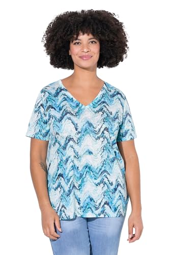 Angel of Style Damen große Größen Übergrößen Plus Size T-Shirt, Wellenmuster, Glitzersteinchen smaragd 46 839860431-46 von Angel of Style