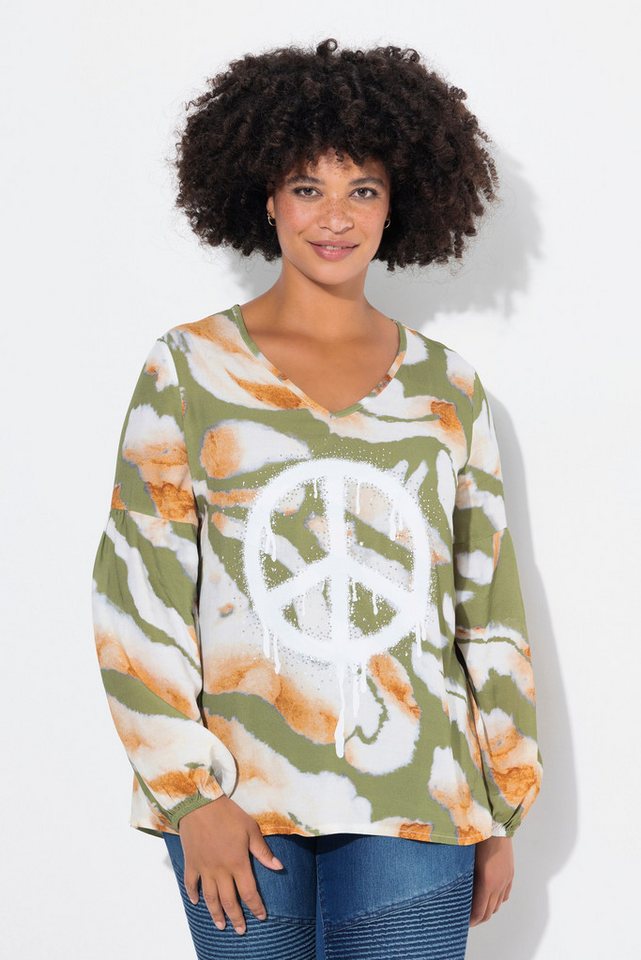Angel of Style Druckbluse Tunika A-Linie Batik-Muster Peace-Zeichen von Angel of Style