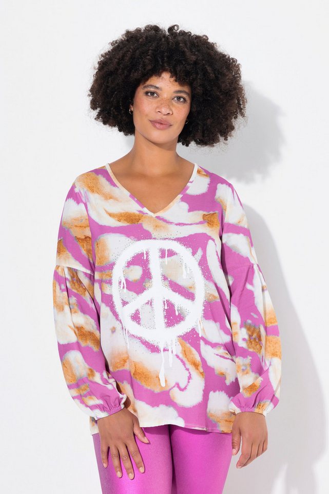 Angel of Style Druckbluse Tunika A-Linie Batik-Muster Peace-Zeichen von Angel of Style
