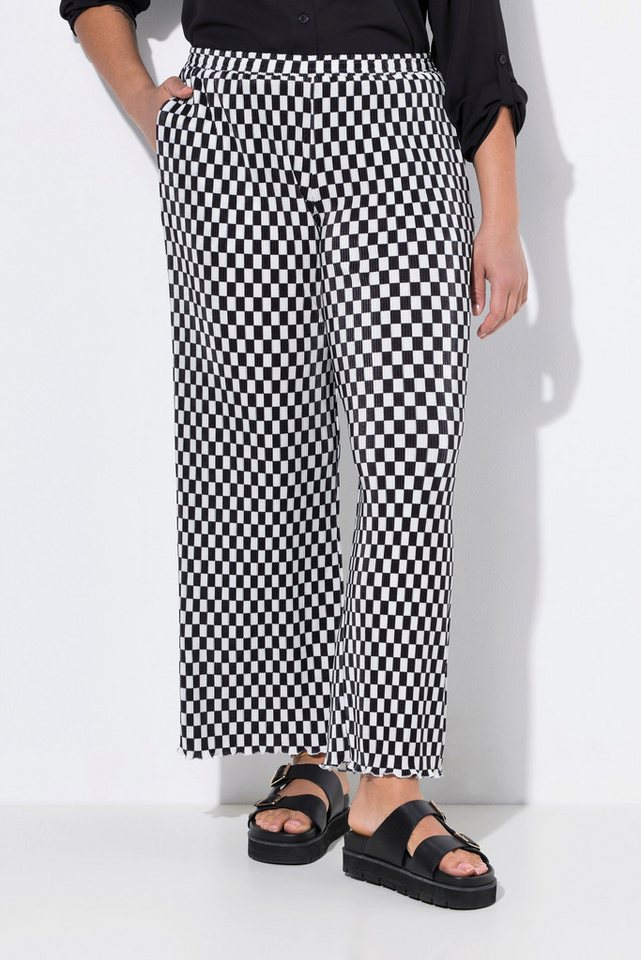 Angel of Style Funktionshose Hose weites Bein Plissee Schachbrett-Muster von Angel of Style