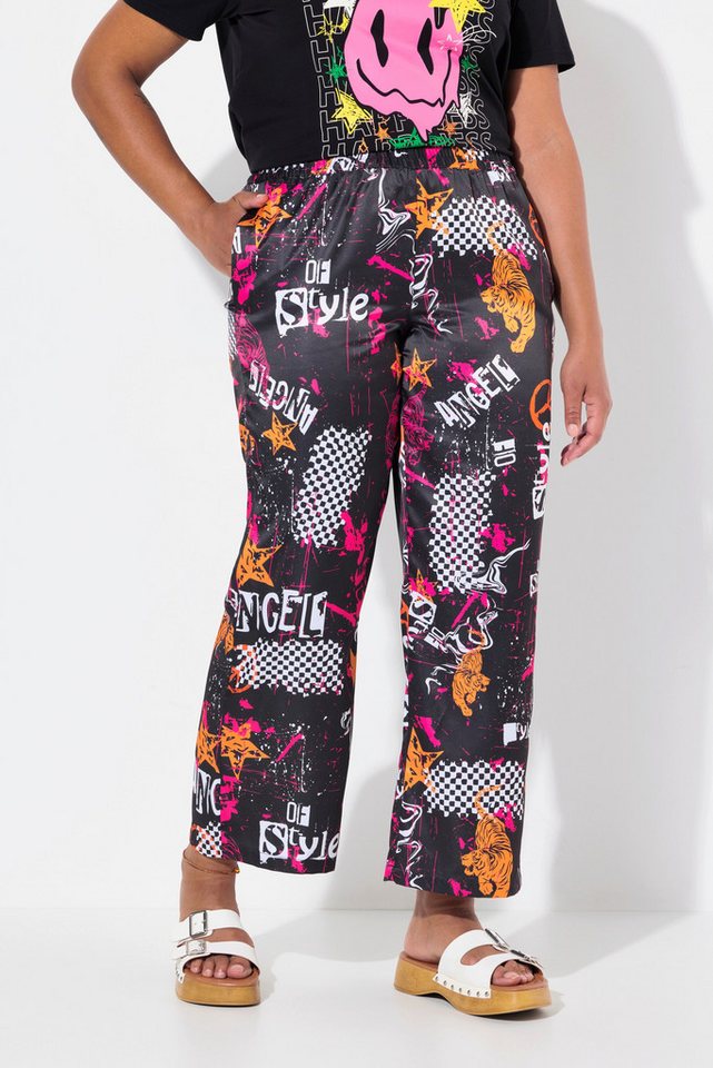 Angel of Style Funktionshose Hose weites Bein Satin Mustermix von Angel of Style
