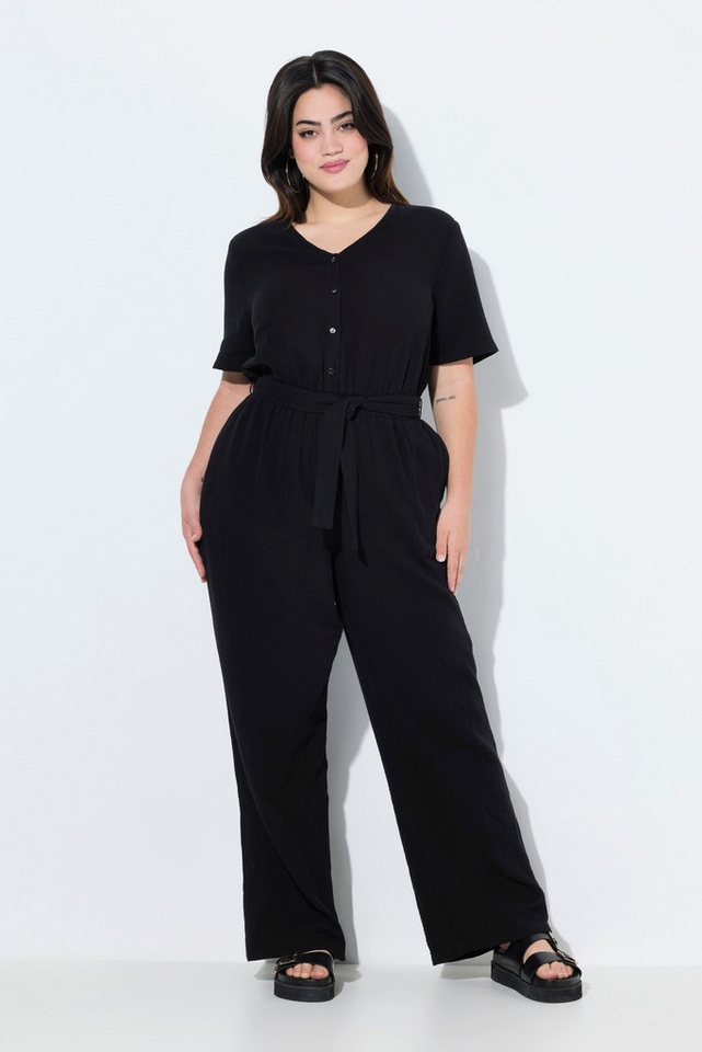 Angel of Style Funktionshose Jumpsuit oversized Musselin gerades Bein von Angel of Style