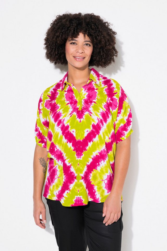 Angel of Style Hemdbluse Bluse A-Linie Batik-Muster Halbarm von Angel of Style