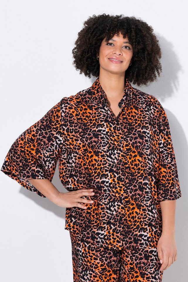 Angel of Style Hemdbluse Bluse Boxy-Fit Leo-Muster von Angel of Style