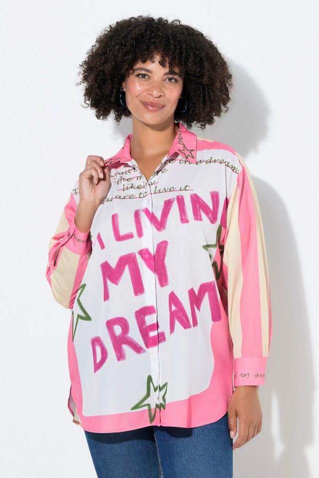 Angel of Style Hemdbluse Hemdbluse oversized Rücken mit Weihnachtstier von Angel of Style