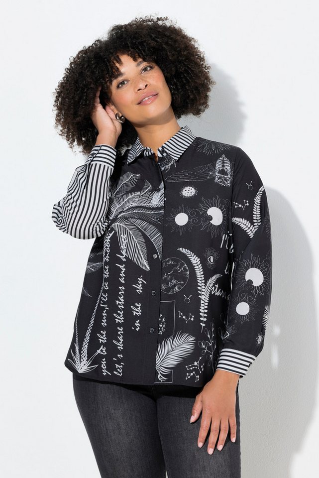 Angel of Style Hemdbluse Longbluse oversized Streifen/Prints von Angel of Style