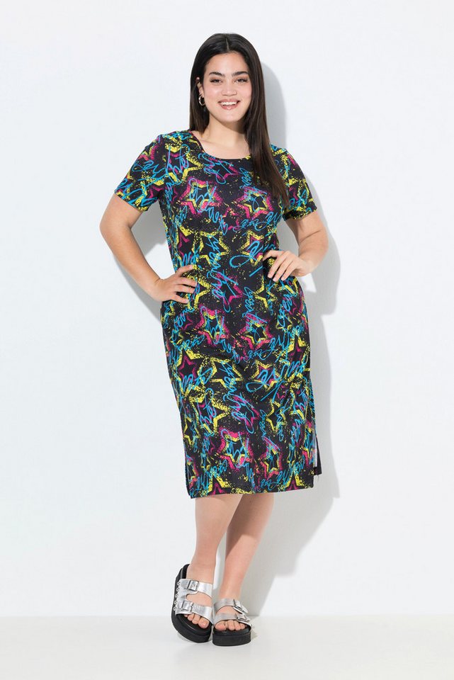 Angel of Style Jerseykleid Jersey-Maxikleid Straight Fit Sternenmuster von Angel of Style